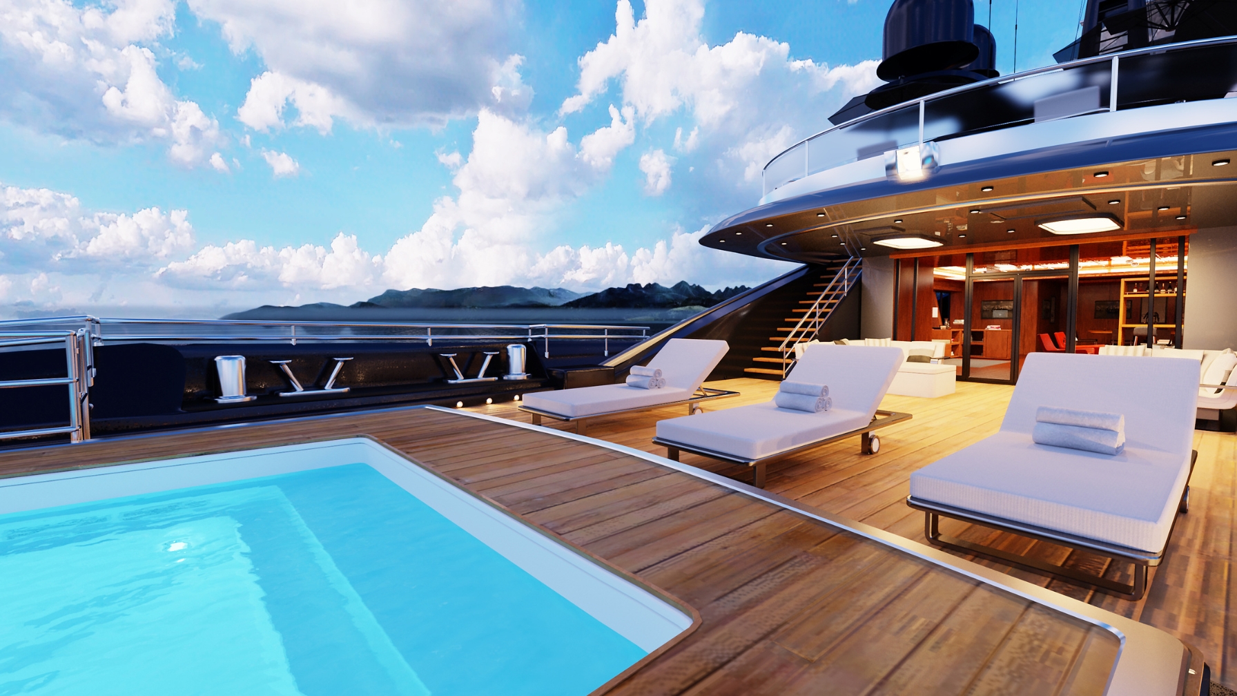 Wooden in yacht